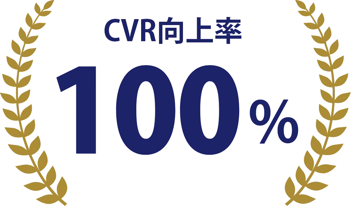 CVR向上率100％